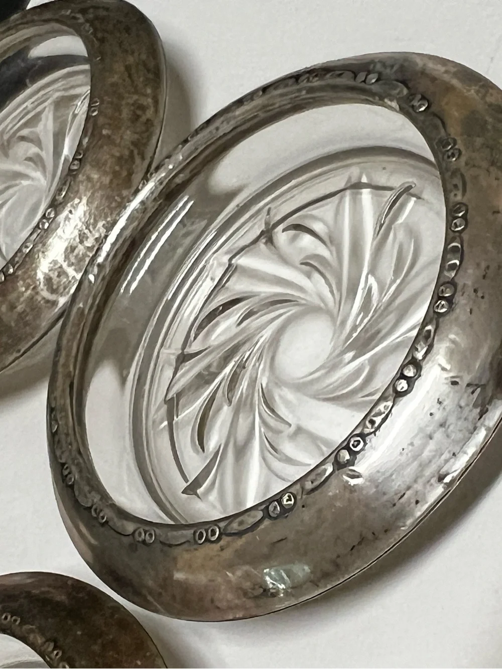 Vintage Set 4 Amston Sterling Silver Coasters